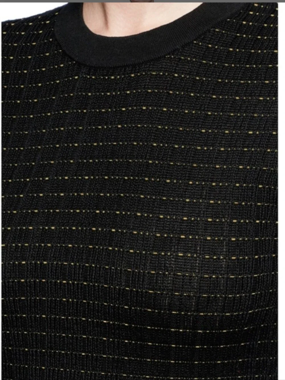 Phillip Lim Striped Ruffle Hem Knit Dress. - Picture 7 of 16
